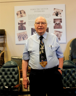 Edward Stevens visiting Liberty Aviation Museum