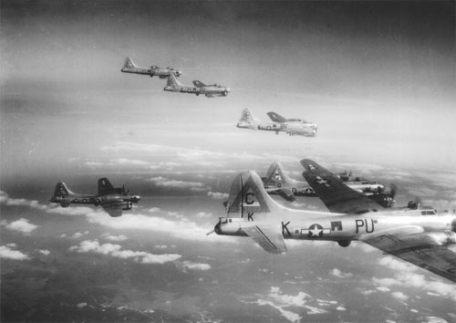 B-17s in flight